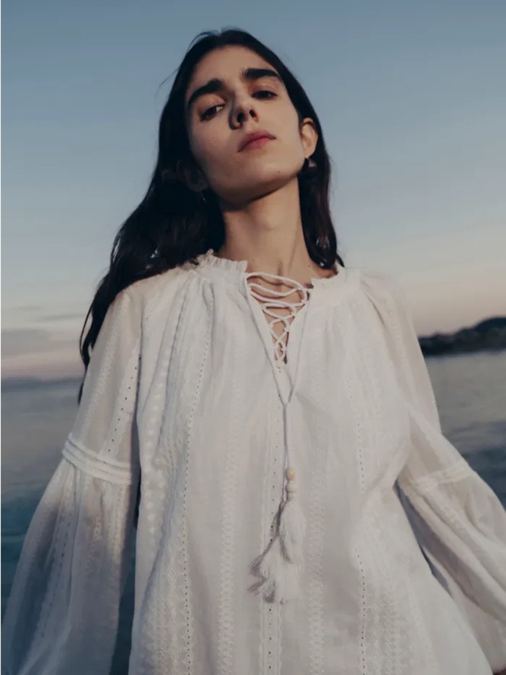 Vicky Puff Sleeve Top and Mini Skirt in Fine Cotton Voile